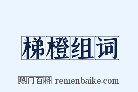 梯橙组词是什么意思的图片